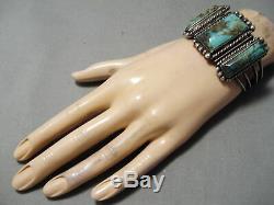 One Of The Best Vintage Navajo Royston Turquoise Sterling Silver Bracelet Old