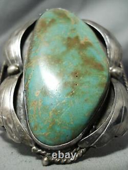 One Of The Biggest Vintage Navajo Royston Turquoise Sterling Silver Bracelet