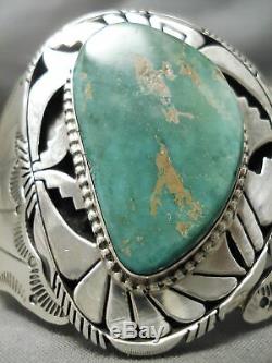 Quality Silver Work Vintage Navajo Royston Turquoise Sterling Bracelet