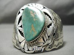 Quality Silver Work Vintage Navajo Royston Turquoise Sterling Bracelet