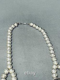 Rare Singer Vintage Navajo Turquoise Sterling Silver Squash Blossom Necklace