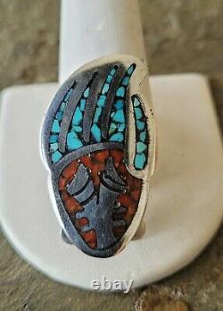 Ring Jewelry Lot of 8 Sterling Vintage Retro Navjo Turquoise Southwest Style