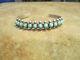 SPLENDID Vintage Navajo Sterling Silver SNAKE EYE Turquoise Row Bracelet