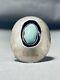 Shadowbox Vintage Navajo Turquoise Sterling Silver Ring Old