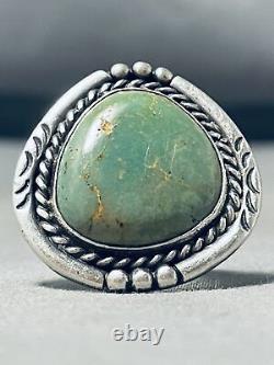 Signed Vintage Navajo Royston Turquoise Sterling Silver Ring