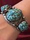 Spectacular Vintage Calvin Desson Navajo Stormy Mountainturquoise & 925 Cuff