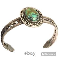 Spectacular Vintage Navajo Royston Turquoise Sterling Silver Bracelet