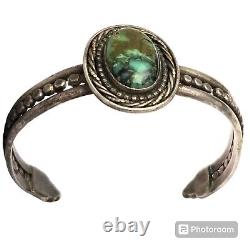 Spectacular Vintage Navajo Royston Turquoise Sterling Silver Bracelet