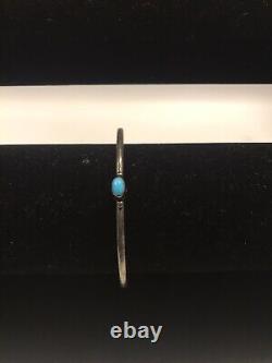 Sterling Silver Ruth Ann Begay bracelet turquoise vintage Navajo Native American