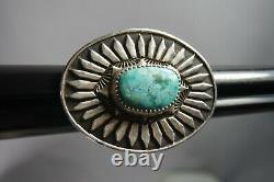 Sterling Silver Turquoise Native American Navajo Huge Ring Vintage Size 9