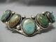 Striking Vintage Navajo Royston Turquoise Sterling Silver Bracelet Old