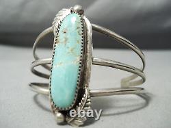 Superb Vintage Navajo Royston Turquoise Sterling Silver Bracelet Old