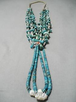 Superior Vintage Navajo Royston Turquoise Native American Necklace Old