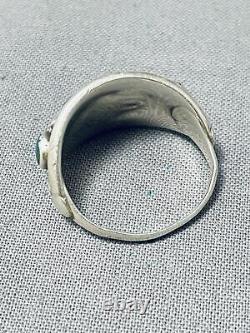 Sweet Vintage Navajo Cerrillos Turquoise Sterling Silver Ring