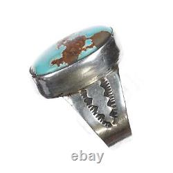 Sz8 Vintage Navajo sterling and Royston turquoise ring