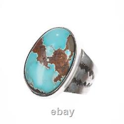 Sz8 Vintage Navajo sterling and Royston turquoise ring