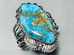 The Best Vintage Navajo Blue Thunder Turquoise (rare) Sterling Silver Bracelet