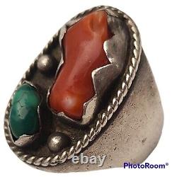 Thomas Jim Navajo vintage damele nevada Turquoise Ring Size 9