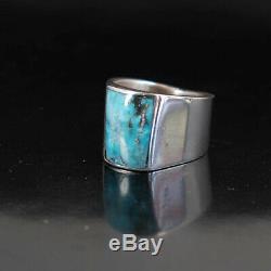 Turquoise Ring Vintage Style Silver Native American Jewelry Navajo Mens Large
