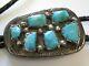 Turquoise Vintage Navajo Modernist Sculpture Sterling Silver Bolo Tie Large Neal
