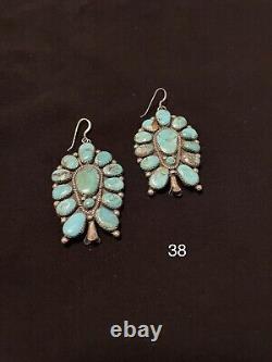 Turquoise earrings vintage navajo
