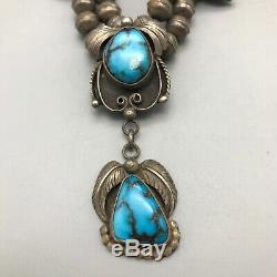 UNIQUE VINTAGE TURQUOISE NECKLACE with GREAT TURQUOISE by DELBERT CLARK