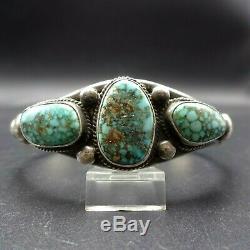 VERDY JAKE Vintage NAVAJO Sterling Silver BLUE CREEK TURQUOISE Cuff BRACELET