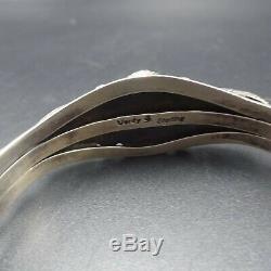 VERDY JAKE Vintage NAVAJO Sterling Silver BLUE CREEK TURQUOISE Cuff BRACELET