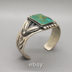 VINTAGE NAVAJO-STERLING & ROYSTON TURQUOISE BRACELET by PAUL J. BEGAY