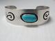 VINTAGE NAVAJO STERLING SILVER TURQUOISE WIDE CUFF BRACELET sz6 3/4 A+ GIFT