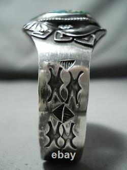 VIVID Kirk Smith Vintage Navajo Carico Turquoise Sterling Silver Bracelet