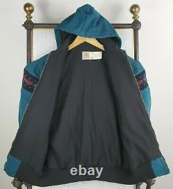 VTG CARHARTT Size Medium Turquoise Aztec Southwest Mens Hooded Bomber Jacket