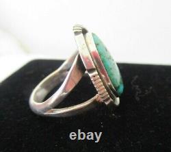 VTG Phillip Sanchez Navajo Sterling Natural Sterling Turquoise Ring, Sz 8.75