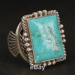 VTG Sterling Silver NAVAJO M&R CALLADITTO Turquoise Ring Size 11.5 12.5g