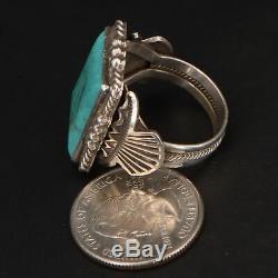 VTG Sterling Silver NAVAJO M&R CALLADITTO Turquoise Ring Size 11.5 12.5g