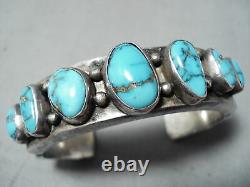 Very Important Mark Chee Vintage Navajo Turquoise Sterling Silver Bracelet