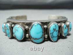 Very Important Mark Chee Vintage Navajo Turquoise Sterling Silver Bracelet