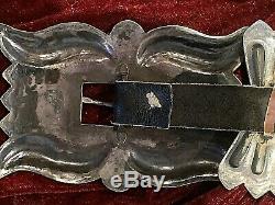 Very Large Navajo Sterling/ Gem Turquoise Concho Belt. Vintage/Antique. 934 gm