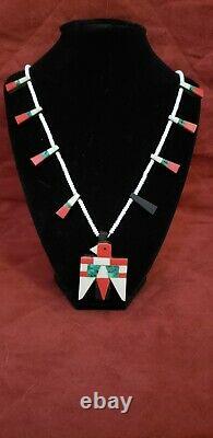 Vintage 1930's Santo Domingo Depression Era Thunderbird Turquoise Mosa