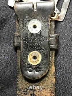 Vintage 1960s Tufa Navajo Sandcast Sterling Turquoise Buckle Original Belt! RRL