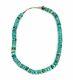 Vintage 1970's Sterling Silver & Kingman Turquoise Heishi Bead Necklace