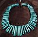 Vintage Antique 1960s Southwestern Native Navajo Turquoise Blue Necklace Chunks