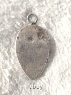 Vintage Arrowhead Navajo pendant, Turquoise Inlay, Tested