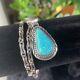 Vintage Augustine Largo Navajo Sterling Silver Kingman Turquoise Pendant Choker