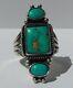 Vintage Beauty Navajo Indian Sterling Silver Turquoise Ring