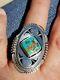 Vintage Bennie Ration Native American Navajo Sterling Silver Turquoise Ring