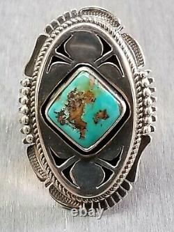 Vintage Bennie Ration Native American Navajo Sterling Silver Turquoise Ring