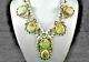 Vintage D J Clark Sterling Turquoise Squash Blossom Style Necklace Navajo 17