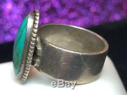 Vintage Estate Sterling Native American Turquoise Ring Necklace Southwestern