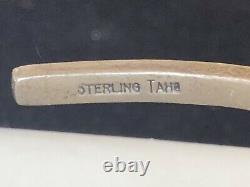 Vintage Estate Sterling Silver Native American Bracelet & Turquoise Earrings